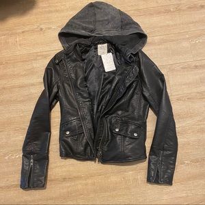 Free people vegan leather jacket